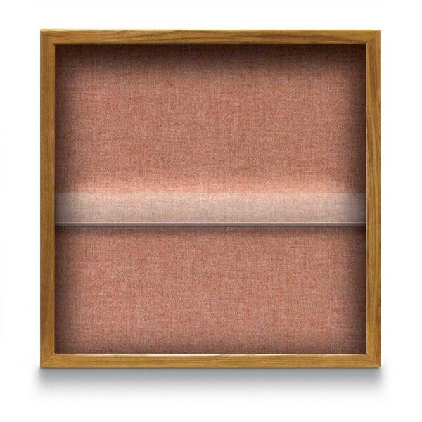 Outdoor Enclosed Combo Board, 48"x36", Bronze Frame/Burgundy & Rubber